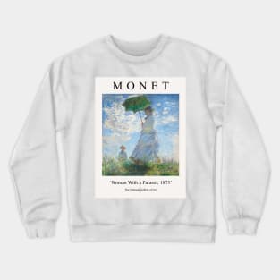 Claude Monet Woman With a Parasol 1875 Painting Crewneck Sweatshirt